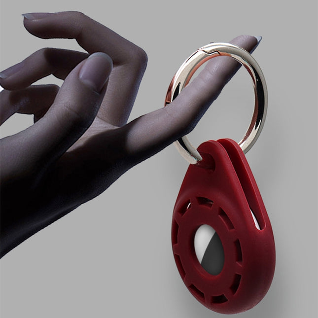 Kratzfeste, stoßfeste Schutzhülle aus Kieselgel, weiche Hülle mit Schlüsselanhänger-Ringschlaufe, für AirTag