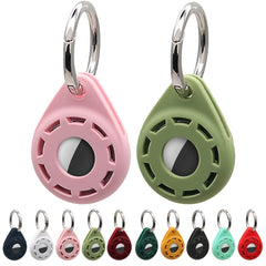 Silica Gel Anti-scratch Shockproof Protective Cover Soft Case with Keychain Ring Loop, For AirTag