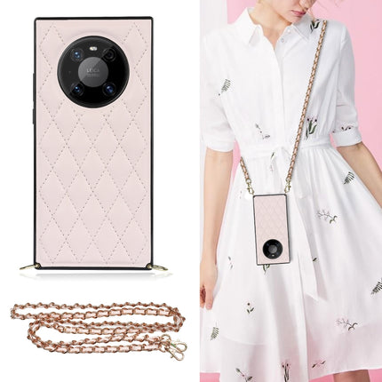 Elegant Rhombic Pattern Microfiber Leather +TPU Shockproof Case with Crossbody Strap Chain, For Huawei Mate 40 Pro, For Huawei Mate 20, For Huawei Mate 20 Lite, For Huawei Mate 20 Pro