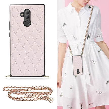 Elegant Rhombic Pattern Microfiber Leather +TPU Shockproof Case with Crossbody Strap Chain, For Huawei Mate 40 Pro, For Huawei Mate 20, For Huawei Mate 20 Lite, For Huawei Mate 20 Pro