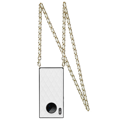 Elegant Rhombic Pattern Microfiber Leather +TPU Shockproof Case with Crossbody Strap Chain, For Huawei Mate 30, For Huawei P30 Pro, For Huawei P30 Lite, For Huawei P40
