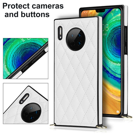 Elegant Rhombic Pattern Microfiber Leather +TPU Shockproof Case with Crossbody Strap Chain, For Huawei Mate 30, For Huawei P30 Pro, For Huawei P30 Lite, For Huawei P40