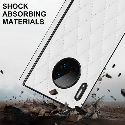 Elegant Rhombic Pattern Microfiber Leather +TPU Shockproof Case with Crossbody Strap Chain, For Huawei Mate 30, For Huawei P30 Pro, For Huawei P30 Lite, For Huawei P40