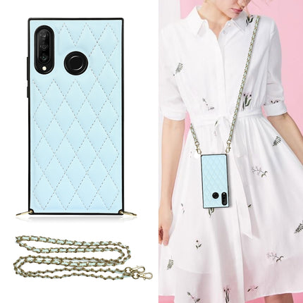 Elegant Rhombic Pattern Microfiber Leather +TPU Shockproof Case with Crossbody Strap Chain, For Huawei Mate 30, For Huawei P30 Pro, For Huawei P30 Lite, For Huawei P40