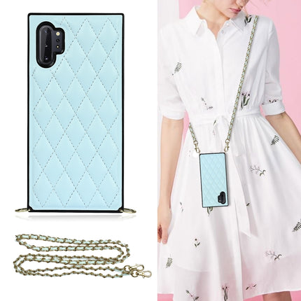 Elegant Rhombic Pattern Microfiber Leather +TPU Shockproof Case with Crossbody Strap Chain, For Samsung Galaxy A90 5G, For Samsung Galaxy Note10+, For Samsung Galaxy Note20 Ultra, For Samsung Galaxy S9+