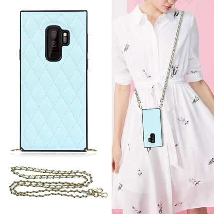 Elegant Rhombic Pattern Microfiber Leather +TPU Shockproof Case with Crossbody Strap Chain, For Samsung Galaxy A90 5G, For Samsung Galaxy Note10+, For Samsung Galaxy Note20 Ultra, For Samsung Galaxy S9+