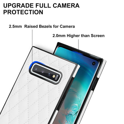 Elegant Rhombic Pattern Microfiber Leather +TPU Shockproof Case with Crossbody Strap Chain, For Samsung Galaxy S10, For Samsung Galaxy S10+, For Samsung Galaxy S10e, For Samsung Galaxy S20 Ultra