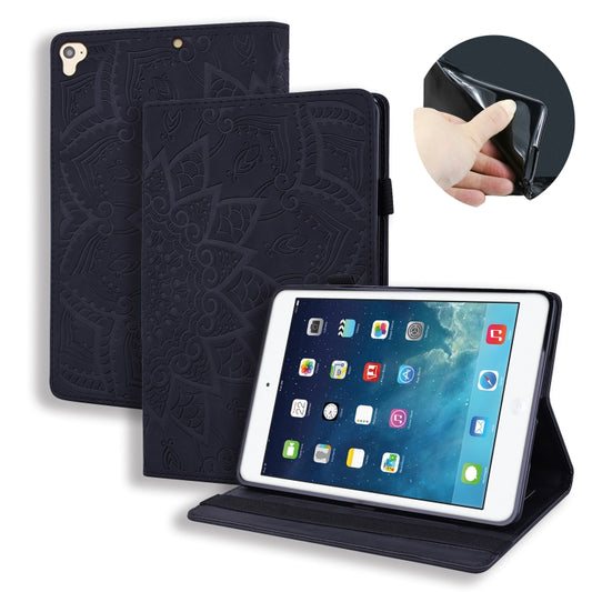 Doppelt faltbares Design mit Kalbsmuster, geprägtes Lederetui mit Halterung &amp; Kartenfächern &amp; Stiftfach &amp; Gummiband, für iPad Pro 9,7 Zoll, für iPad 10.2 2021/2020/2019, für iPad 4 &amp; 3 &amp; 2, für iPad Mini 2019 &amp; 4 &amp; 3 &amp; 2