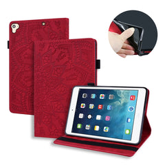 Funda de piel con relieve y diseño plegable doble con ranuras para tarjetas, soporte, ranura para bolígrafo y banda elástica, para iPad Pro de 9,7 pulgadas, para iPad 10,2 2021/2020/2019, para iPad 4, 3 y 2, para iPad Mini 2019, 4, 3 y 2