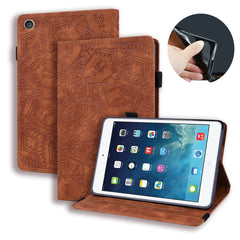 Funda de piel con relieve y diseño plegable doble con ranuras para tarjetas, soporte, ranura para bolígrafo y banda elástica, para iPad Pro de 9,7 pulgadas, para iPad 10,2 2021/2020/2019, para iPad 4, 3 y 2, para iPad Mini 2019, 4, 3 y 2