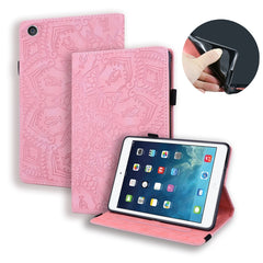 Funda de piel con relieve y diseño plegable doble con ranuras para tarjetas, soporte, ranura para bolígrafo y banda elástica, para iPad Pro de 9,7 pulgadas, para iPad 10,2 2021/2020/2019, para iPad 4, 3 y 2, para iPad Mini 2019, 4, 3 y 2