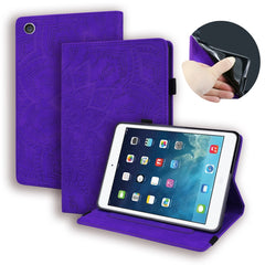 Funda de piel con relieve y diseño plegable doble con ranuras para tarjetas, soporte, ranura para bolígrafo y banda elástica, para iPad Pro de 9,7 pulgadas, para iPad 10,2 2021/2020/2019, para iPad 4, 3 y 2, para iPad Mini 2019, 4, 3 y 2