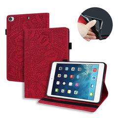 Funda de piel con relieve y diseño plegable doble con ranuras para tarjetas, soporte, ranura para bolígrafo y banda elástica, para iPad Pro de 9,7 pulgadas, para iPad 10,2 2021/2020/2019, para iPad 4, 3 y 2, para iPad Mini 2019, 4, 3 y 2