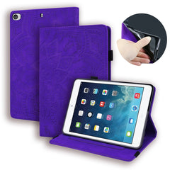 Funda de piel con relieve y diseño plegable doble con ranuras para tarjetas, soporte, ranura para bolígrafo y banda elástica, para iPad Pro de 9,7 pulgadas, para iPad 10,2 2021/2020/2019, para iPad 4, 3 y 2, para iPad Mini 2019, 4, 3 y 2