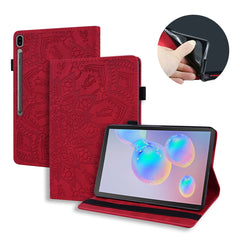 Funda de piel con relieve y diseño plegable doble con ranuras para tarjetas, ranura para bolígrafo y banda elástica para Samsung Galaxy Tab A 8.0 (2019), Samsung Galaxy Tab A 10.1 (2019) y Samsung Galaxy Tab S5e 10.5 T720/T725