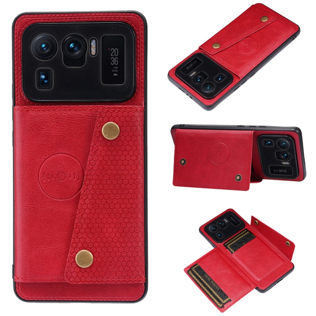 Double Buckle PU + TPU Shockproof Magnetic Protective Case with Card Slot & Holder, For Xiaomi Redmi Note 10 Pro Max, For Xiaomi Mi 11 Ultra, For Xiaomi Mi 11 Pro, For Xiaomi Mi 11 Lite