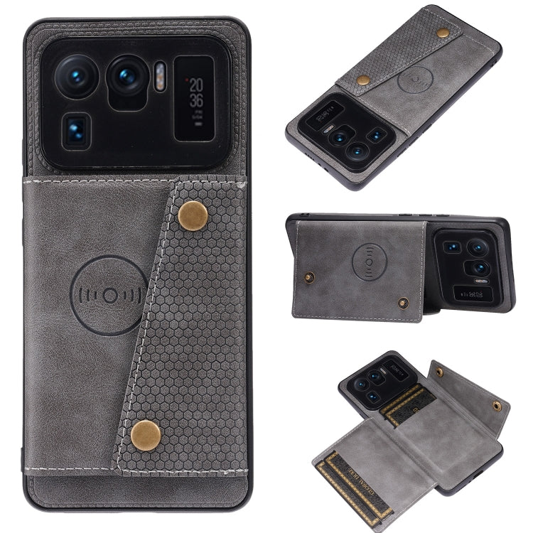 Double Buckle PU + TPU Shockproof Magnetic Protective Case with Card Slot & Holder, For Xiaomi Redmi Note 10 Pro Max, For Xiaomi Mi 11 Ultra, For Xiaomi Mi 11 Pro, For Xiaomi Mi 11 Lite