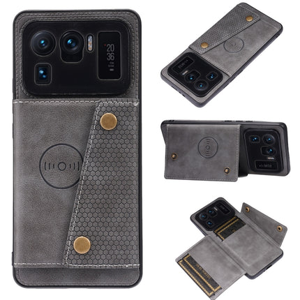 Double Buckle PU + TPU Shockproof Magnetic Protective Case with Card Slot & Holder, For Xiaomi Redmi Note 10 Pro Max, For Xiaomi Mi 11 Ultra, For Xiaomi Mi 11 Pro, For Xiaomi Mi 11 Lite