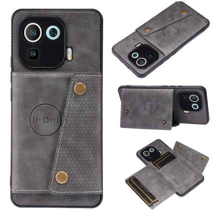 Double Buckle PU + TPU Shockproof Magnetic Protective Case with Card Slot & Holder, For Xiaomi Redmi Note 10 Pro Max, For Xiaomi Mi 11 Ultra, For Xiaomi Mi 11 Pro, For Xiaomi Mi 11 Lite