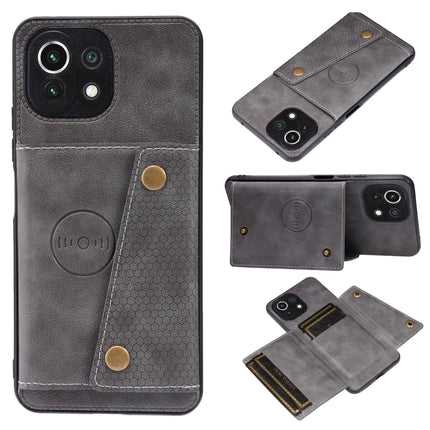 Double Buckle PU + TPU Shockproof Magnetic Protective Case with Card Slot & Holder, For Xiaomi Redmi Note 10 Pro Max, For Xiaomi Mi 11 Ultra, For Xiaomi Mi 11 Pro, For Xiaomi Mi 11 Lite