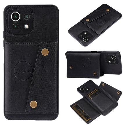Double Buckle PU + TPU Shockproof Magnetic Protective Case with Card Slot & Holder, For Xiaomi Redmi Note 10 Pro Max, For Xiaomi Mi 11 Ultra, For Xiaomi Mi 11 Pro, For Xiaomi Mi 11 Lite