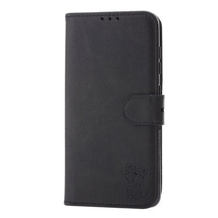 Embossed Happy Cat Pattern Horizontal Flip Leather Case with Holder & Card Slots & Wallet, For Samsung Galaxy S21 FE, For Samsung Galaxy A12, For Samsung Galaxy A22 4G, For Samsung Galaxy A22 5G EU Version