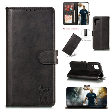 Embossed Happy Cat Pattern Horizontal Flip Leather Case with Holder & Card Slots & Wallet, For Samsung Galaxy S21 FE, For Samsung Galaxy A12, For Samsung Galaxy A22 4G, For Samsung Galaxy A22 5G EU Version