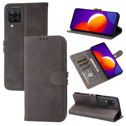 Embossed Happy Cat Pattern Horizontal Flip Leather Case with Holder & Card Slots & Wallet, For Samsung Galaxy S21 FE, For Samsung Galaxy A12, For Samsung Galaxy A22 4G, For Samsung Galaxy A22 5G EU Version