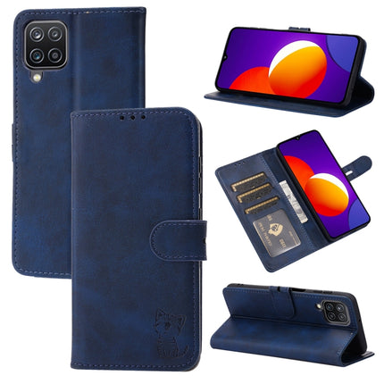 Embossed Happy Cat Pattern Horizontal Flip Leather Case with Holder & Card Slots & Wallet, For Samsung Galaxy S21 FE, For Samsung Galaxy A12, For Samsung Galaxy A22 4G, For Samsung Galaxy A22 5G EU Version