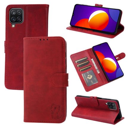 Embossed Happy Cat Pattern Horizontal Flip Leather Case with Holder & Card Slots & Wallet, For Samsung Galaxy S21 FE, For Samsung Galaxy A12, For Samsung Galaxy A22 4G, For Samsung Galaxy A22 5G EU Version