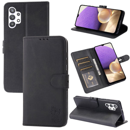 Embossed Happy Cat Pattern Horizontal Flip Leather Case with Holder & Card Slots & Wallet, For Samsung Galaxy A32 4G, For Samsung Galaxy A32 5G, For Samsung Galaxy A52 5G / 4G, For Samsung Galaxy A72 5G / 4G