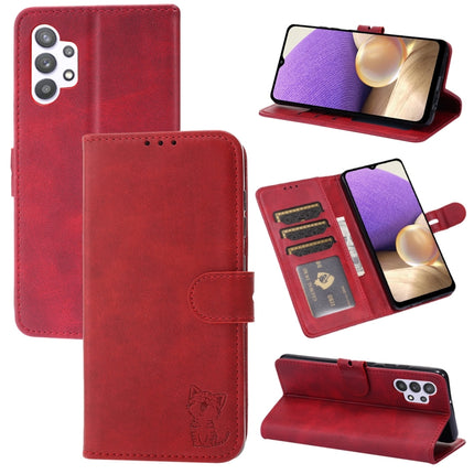 Embossed Happy Cat Pattern Horizontal Flip Leather Case with Holder & Card Slots & Wallet, For Samsung Galaxy A32 4G, For Samsung Galaxy A32 5G, For Samsung Galaxy A52 5G / 4G, For Samsung Galaxy A72 5G / 4G