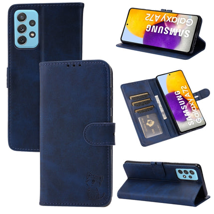 Embossed Happy Cat Pattern Horizontal Flip Leather Case with Holder & Card Slots & Wallet, For Samsung Galaxy A32 4G, For Samsung Galaxy A32 5G, For Samsung Galaxy A52 5G / 4G, For Samsung Galaxy A72 5G / 4G