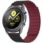 20mm For Samsung Smart Watch / Black+Wine Red