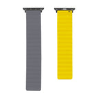 For Apple Watch Series  7  45mm / & 6 & SE & 5 & 4 44mm / Grey+Yellow