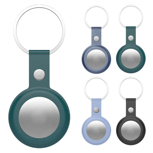 PU-Ledertasche, stoßfeste, kratzfeste Schutzhülle mit Schlüsselanhänger-Ringschlaufe, für AirTag