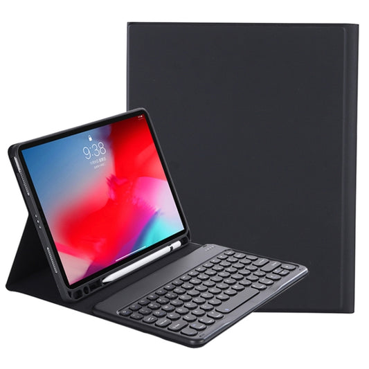 Y-C11B 2021 Detachable Candy Color Skin Texture Round Keycap Bluetooth Keyboard Leather Case with Pen Slot & Stand, For iPad Pro 11 (2021)