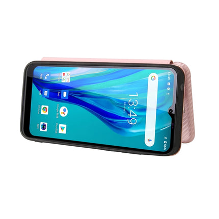 Carbon Fiber Texture Magnetic Horizontal Flip TPU + PC + PU Leather Case with Card Slot, For Oukitel C23 Pro, For Samsung Galaxy A22 4G, For ZTE Libero 5G