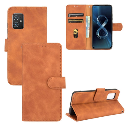 Solid Color Skin Feel Magnetic Buckle Horizontal Flip Calf Texture PU Leather Case with Holder & Card Slots & Wallet, For Asus Zenfone 8 / ZS590KS (8 Mini)