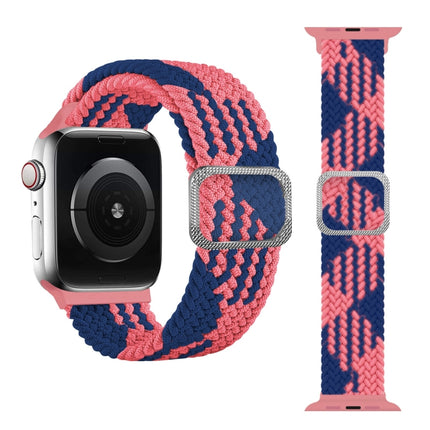 Buckle Braided Elastic Strap Watch Band For Apple Watch Series 9&8&7 41mm / SE 3&SE 2&6&SE&5&4 40mm / 3&2&1 38mm(Rainbow Color), For Apple Watch Ultra 49mm / Series 8&7 45mm / SE 2&6&SE&5&4 44mm / 3&2&1 42mm