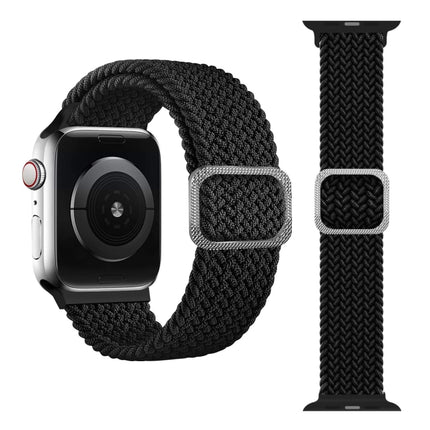 Buckle Braided Elastic Strap Watch Band For Apple Watch Series 9&8&7 41mm / SE 3&SE 2&6&SE&5&4 40mm / 3&2&1 38mm(Rainbow Color), For Apple Watch Ultra 49mm / Series 8&7 45mm / SE 2&6&SE&5&4 44mm / 3&2&1 42mm