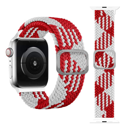 Buckle Braided Elastic Strap Watch Band For Apple Watch Series 9&8&7 41mm / SE 3&SE 2&6&SE&5&4 40mm / 3&2&1 38mm(Rainbow Color), For Apple Watch Series 7 41mm / 6 & SE & 5 & 4 40mm / 3 & 2 & 1 38mm                                                       ...