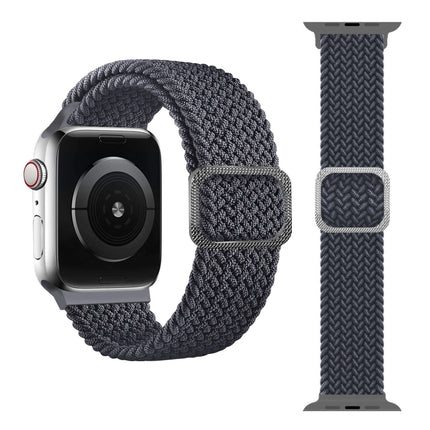 Buckle Braided Elastic Strap Watch Band For Apple Watch Series 9&8&7 41mm / SE 3&SE 2&6&SE&5&4 40mm / 3&2&1 38mm(Rainbow Color), For Apple Watch Series 8&7 41mm / SE 2&6&SE&5&4 40mm / 3&2&1 38mm