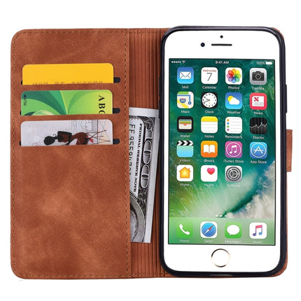 Doppelt faltbares, geprägtes Lederetui mit Kalbsmuster und Diamant-Mandala-Muster, mit Geldbörse, Halterung und Kartenfächern, für iPhone 6/6s, für iPhone 6 Plus/6s Plus, für iPhone 7/8, für iPhone 7 Plus/8 Plus, für iPhone X/XS, für iPhone XR