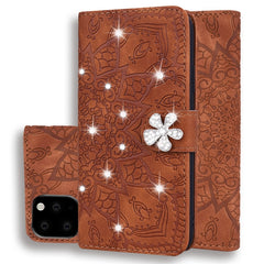 Calf Pattern Diamond Mandala Double Folding Design Embossed Leather Case with Wallet & Holder & Card Slots, For iPhone XS Max, For iPhone 11 Pro, For iPhone 11, For iPhone 11 Pro Max, For Xiaomi Redmi 7A, For Xiaomi Redmi Note 6 /