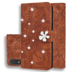 Calf Pattern Diamond Mandala Double Folding Design Embossed Leather Case with Wallet & Holder & Card Slots, For iPhone XS Max, For iPhone 11 Pro, For iPhone 11, For iPhone 11 Pro Max, For Xiaomi Redmi 7A, For Xiaomi Redmi Note 6 /