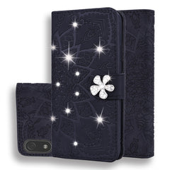 Calf Pattern Diamond Mandala Double Folding Design Embossed Leather Case with Wallet & Holder & Card Slots, For iPhone XS Max, For iPhone 11 Pro, For iPhone 11, For iPhone 11 Pro Max, For Xiaomi Redmi 7A, For Xiaomi Redmi Note 6 /