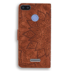 Calf Pattern Diamond Mandala Double Folding Design Embossed Leather Case with Wallet & Holder & Card Slots, For Xiaomi Redmi 6 / 6A, For Xiaomi Redmi 6 Pro, For Xiaomi Redmi 7 / Y3, For Xiaomi Redmi K20 / K20 Pro, For Xiaomi Redmi Note 5 Pro /