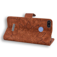 Calf Pattern Diamond Mandala Double Folding Design Embossed Leather Case with Wallet & Holder & Card Slots, For Xiaomi Redmi 6 / 6A, For Xiaomi Redmi 6 Pro, For Xiaomi Redmi 7 / Y3, For Xiaomi Redmi K20 / K20 Pro, For Xiaomi Redmi Note 5 Pro /