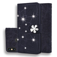 Calf Pattern Diamond Mandala Double Folding Design Embossed Leather Case with Wallet & Holder & Card Slots, For Xiaomi Redmi 6 / 6A, For Xiaomi Redmi 6 Pro, For Xiaomi Redmi 7 / Y3, For Xiaomi Redmi K20 / K20 Pro, For Xiaomi Redmi Note 5 Pro /